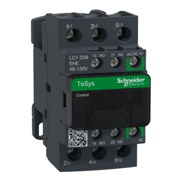 TeSys Deca contactor 3P 38A AC-3/AC-3e up to 440V coil 48-130V AC/DC image 2