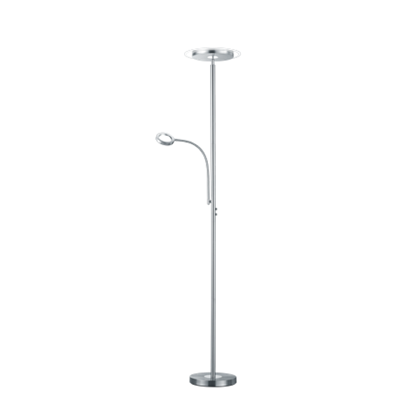 Ackbar LED floor lamp uplighter brushed steel image 1