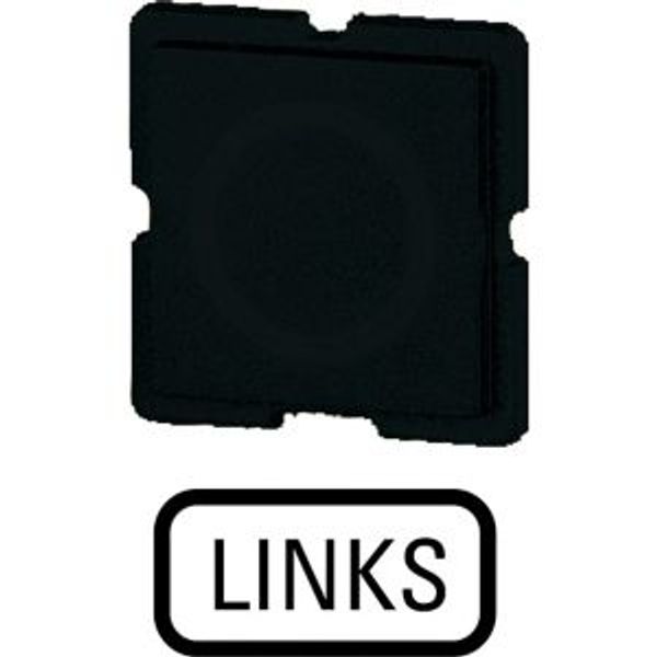 Button plate for push-button, Inscription: LINKS, 25 x 25 image 4