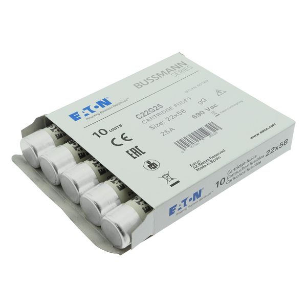 Fuse-link, LV, 25 A, AC 690 V, 22 x 58 mm, gL/gG, IEC image 14