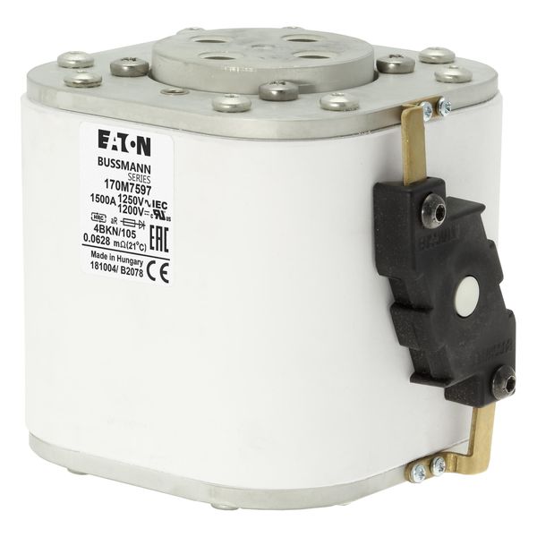 Fuse-link, high speed, 1500 A, AC 1250 V, size 4, 105 x 120 x 110 mm, aR, IEC, single indicator image 11