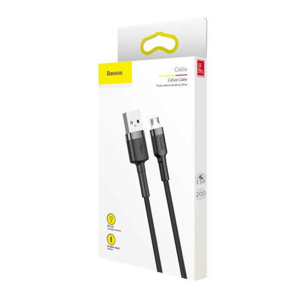 Cable USB2.0 A plug - IP Lightning plug 3.0m Cafule grey+black BASEUS image 4