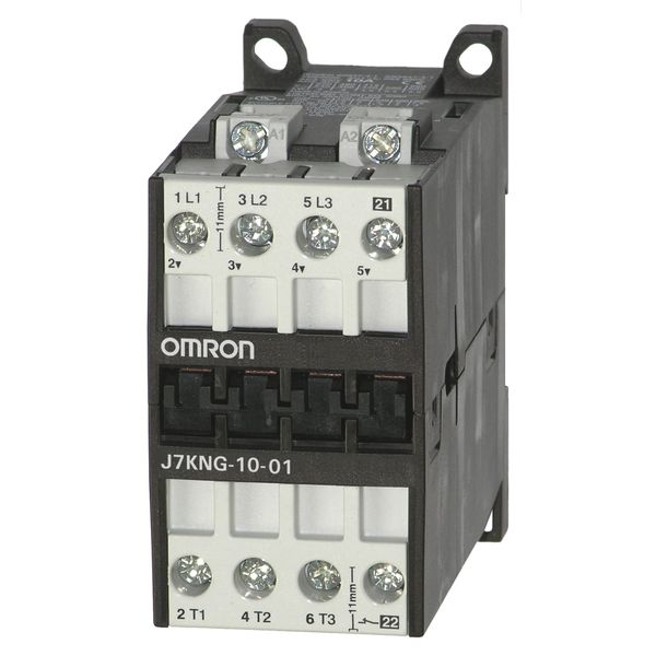 Contactor (DC-coil), 3-pole, 4 kW; 10 A AC3 (400 VAC) + 1 NC, 110 VDC image 1