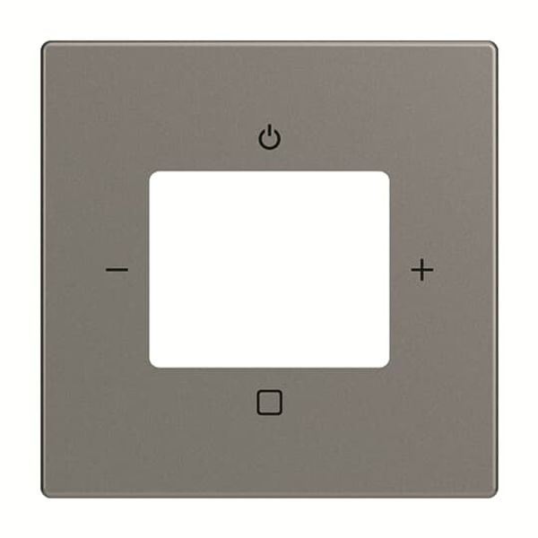 8252-803-101-500 Cover plate with legend Radio 0 gang grey metallic - 63x63 image 2