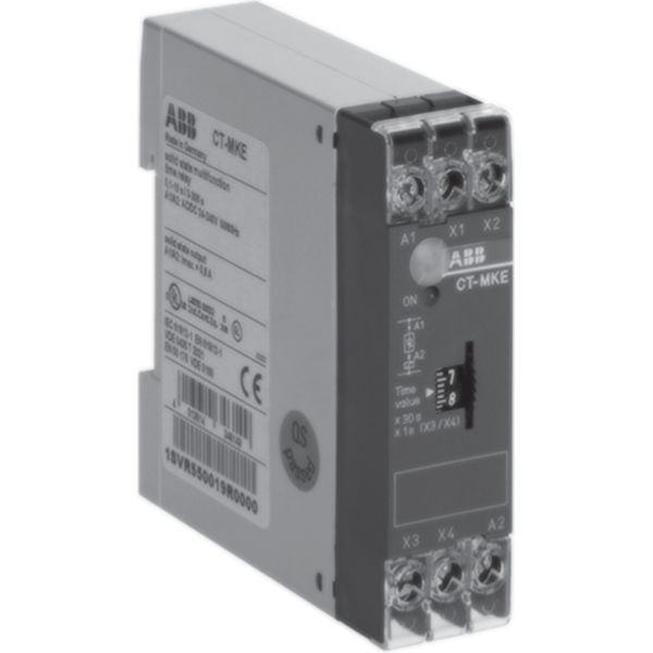 CT-MKE Time relay, solid-state, multif. 1n/o, 0.1-10s/3-300s, 24-240VAC/DC image 1