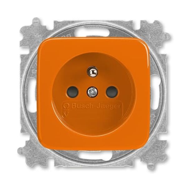 5519B-A02357 P Outlet single with pin + cover shutt. Orange image 1