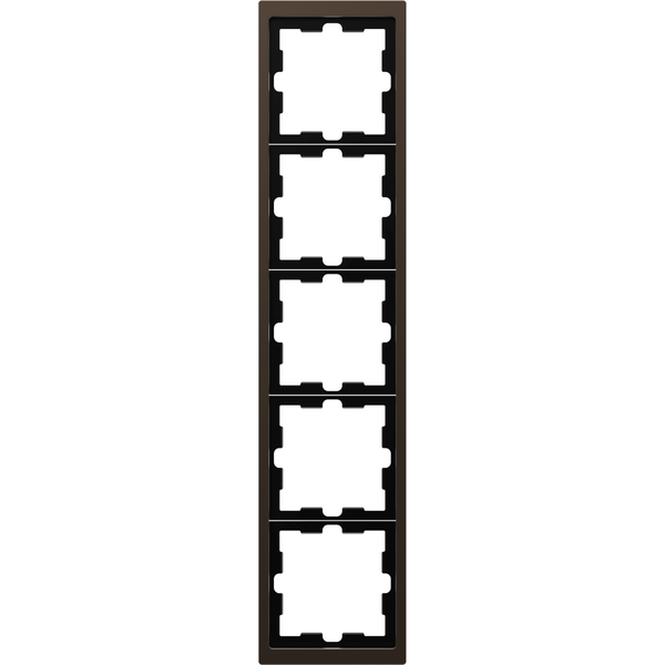 D-Life metal frame, 5-gang, mocca metallic image 4