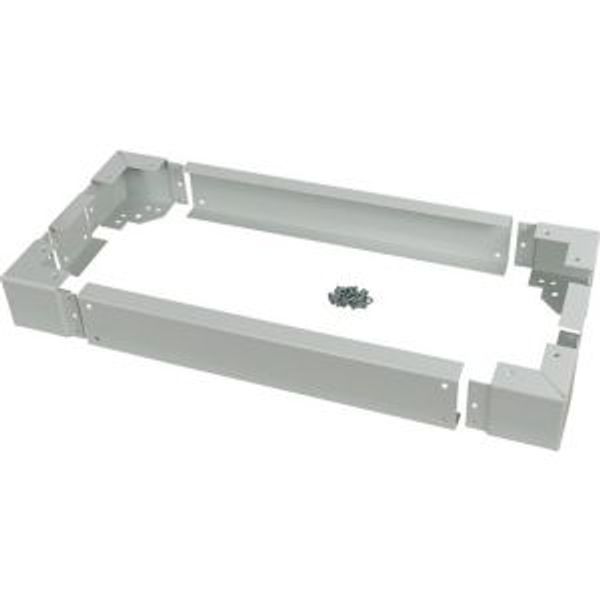 Plinth for cable connection baseframe, HxW=100x300mm, D=800mm, grey image 4