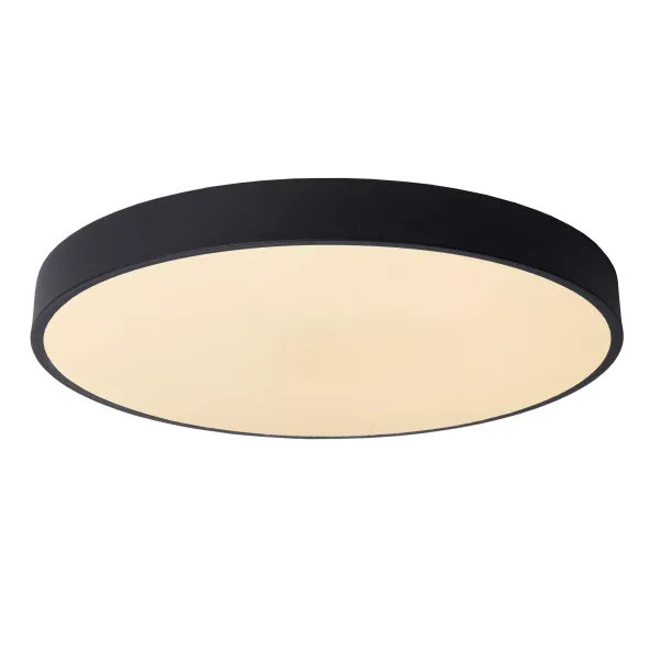 Lucide UNAR - Flush ceiling light - Ø 50 cm - LED Dim. - 1x36W 2700K - 3 StepDim - Black image 1