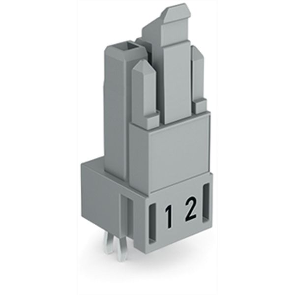 Socket for PCBs straight 2-pole gray image 2