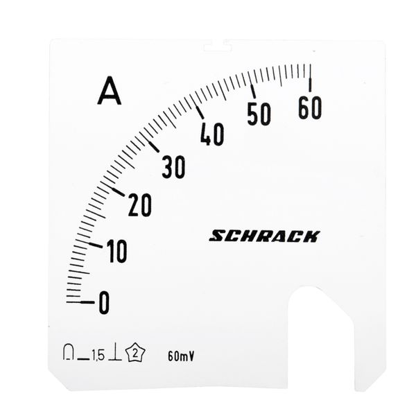 Scale Plate, 72x72mm, 60A DC image 1