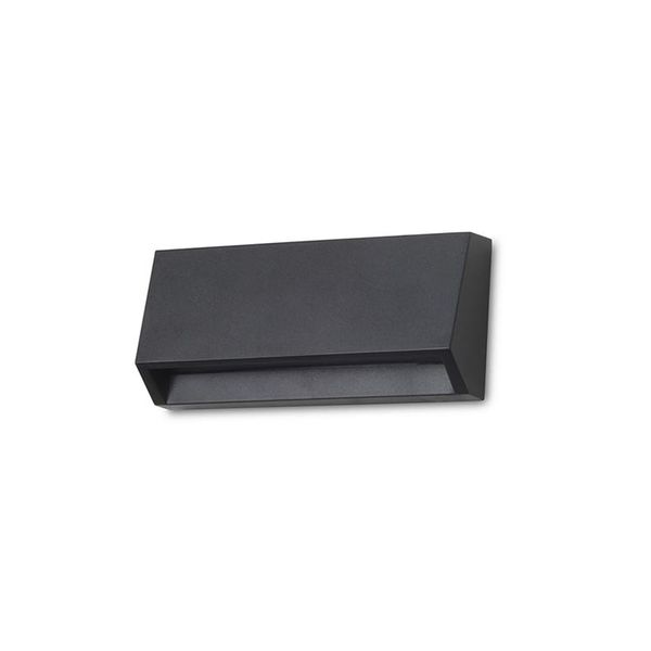 Wall fixture IP65 Grove Opaque Rectangular Short LED 1.4W 4000K Black 95lm image 1