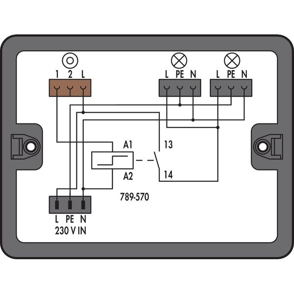 Distribution box Surge switch circuit 2 inputs black image 1