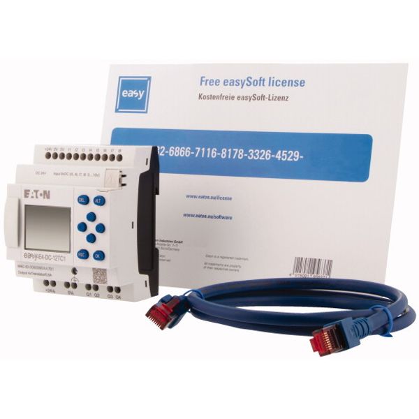 Starter package consisting of EASY-E4-DC-12TC1, patch cable and software license for easySoft image 3