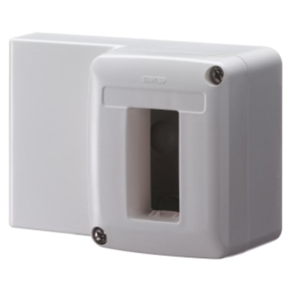 SELF-SUPPORTING DEVICE BOX  FOR SYSTEM DEVICE - FOR MINI TRUNKING - 1 GANG - WHITE RAL 9010 image 1