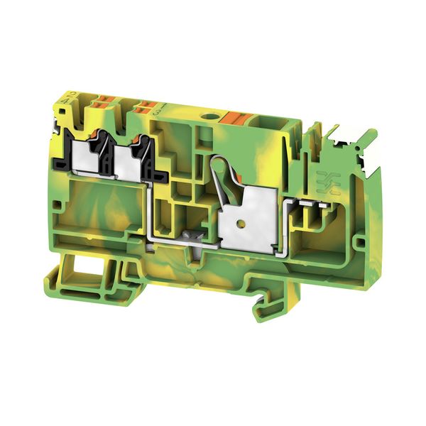 Supply terminal, 10 mm², Green/yellow, Colour of operational elements: image 1