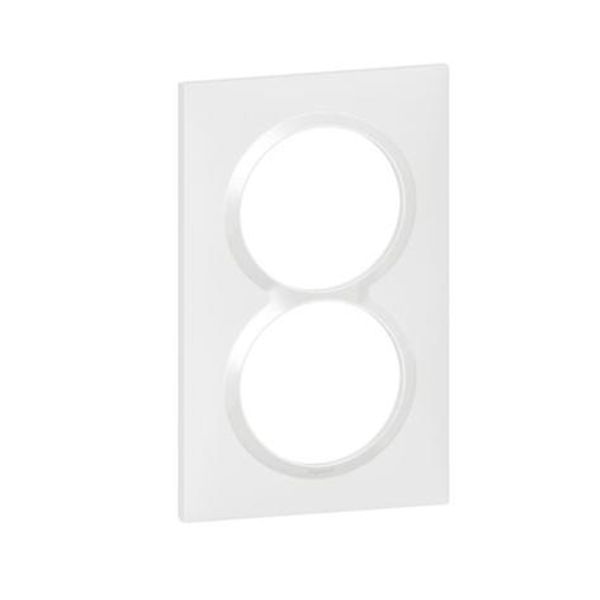 Special dooxie square plate 2 positions with 57mm center distance white finish image 1