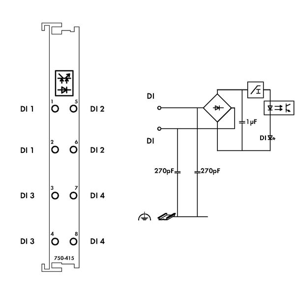 4-channel digital input 24 V AC/DC 20 ms light gray image 4