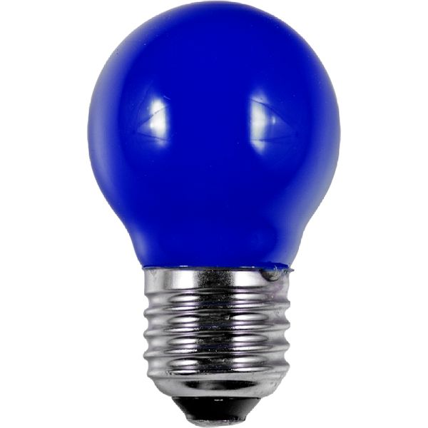 LED E27 Fila Ball G45x75 230V 1W AC Blue Non-Dim image 1