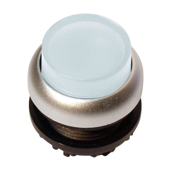 Illuminated Push-button, extended, spring-return, white image 1