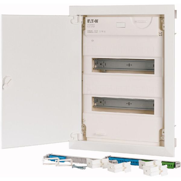Compact distribution board-flush mounting, 2-rows, flush sheet steel door image 11
