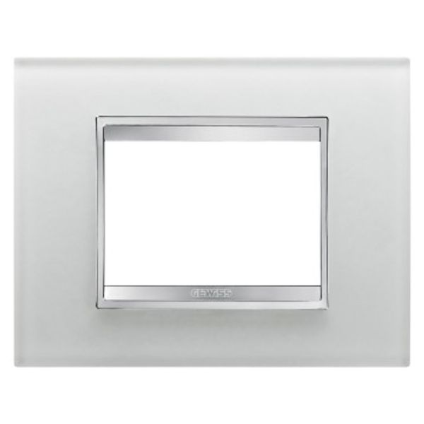 LUX PLATE 3-GANG ICED GLASS GW16203CG image 1