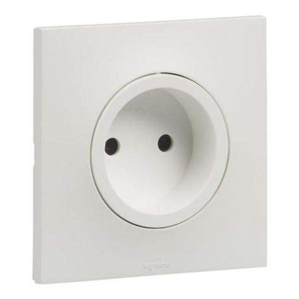 2-pole F/B socket with Urbano white finish eclips image 1