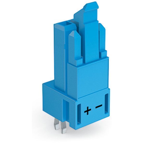 Socket for PCBs straight 2-pole blue image 3