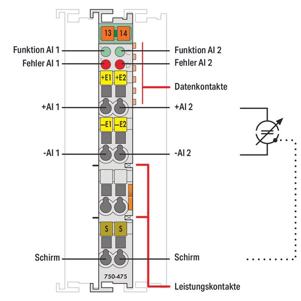 2-channel analog input 0 … 1 A AC/DC Differential input light gray image 3