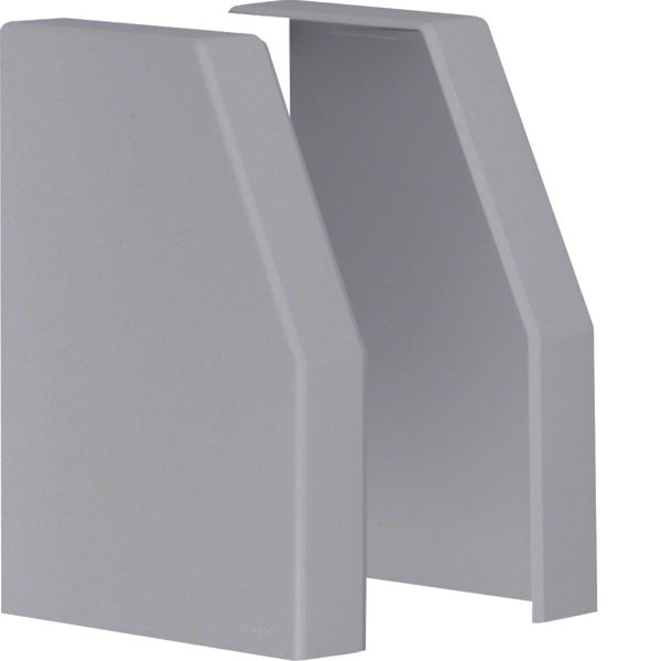 endcap pair overlapping for spreader box trunking 150x110mm stone grey image 1
