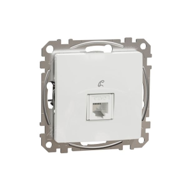 Telephone socket, Sedna Design & Elements, RJ11, White image 2