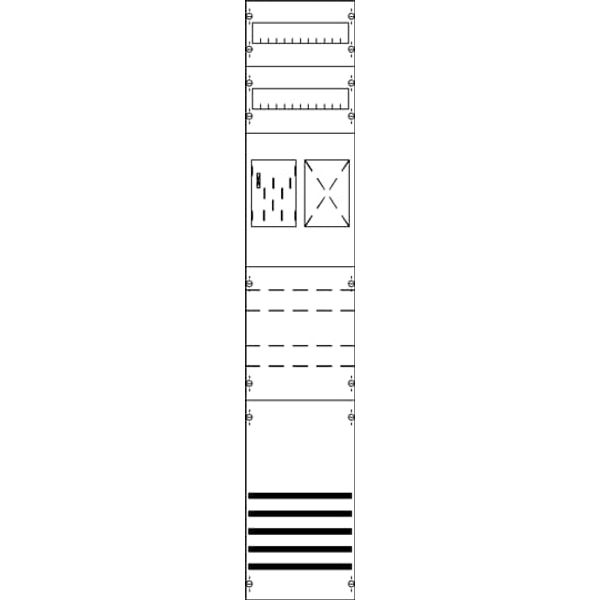 KA4503 Meter panel, Field width: 1, Rows: 0, 1350 mm x 250 mm x 160 mm, IP2XC image 5