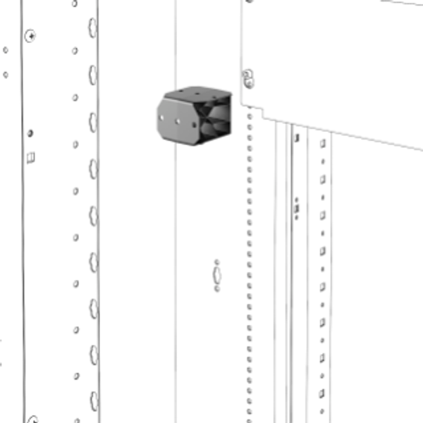 WIRING TRUNKING VERTICAL SUPPORTS - QDX - 8 PIECES image 1