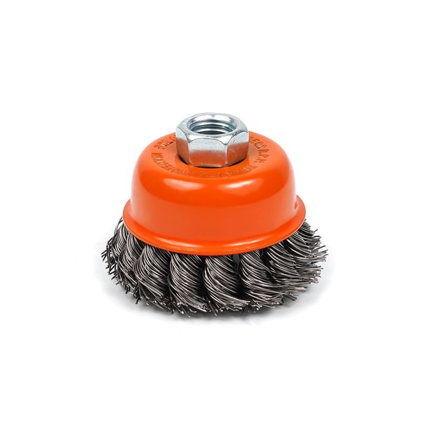 Cup brush M14 65mm for angle grinder M14 (twisted wire) image 1