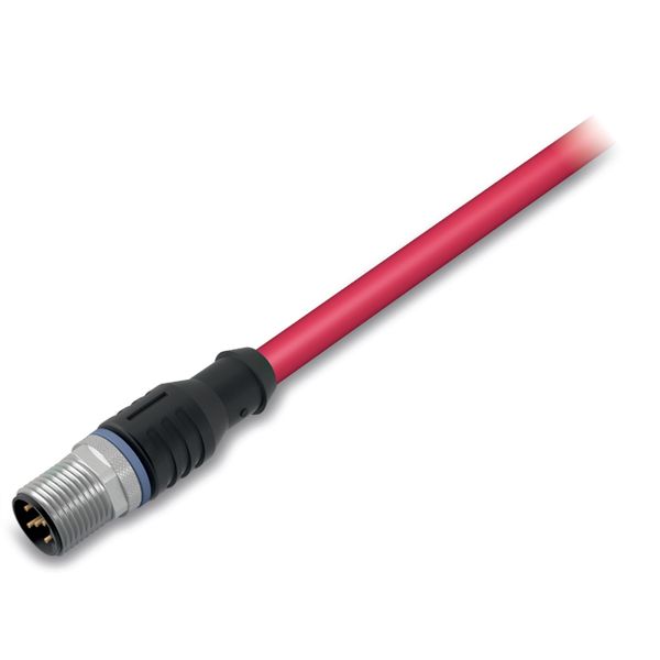 sercos cable M12D plug straight 4-pole red image 3
