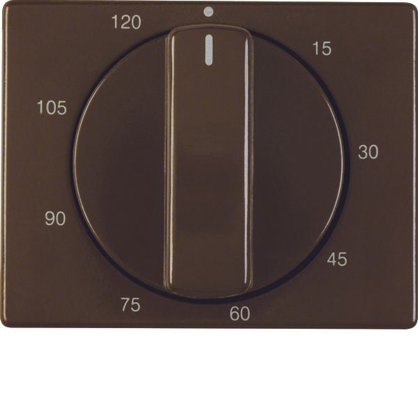 Centre plate for mechanical timer, arsys, brown glossy image 1