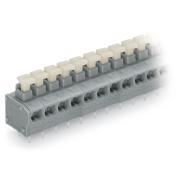 2-conductor PCB terminal block push-button 0.75 mm² gray image 4