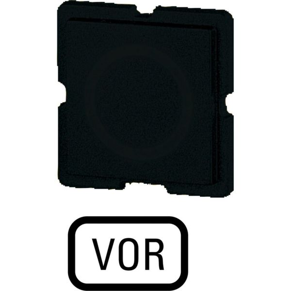 Button plate for push-button, Inscription: VOR, 25 x 25 image 6