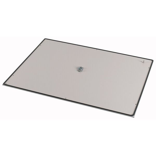 Bottom-/top plate, closed Aluminum, for WxD = 650 x 600mm, IP55, grey image 1