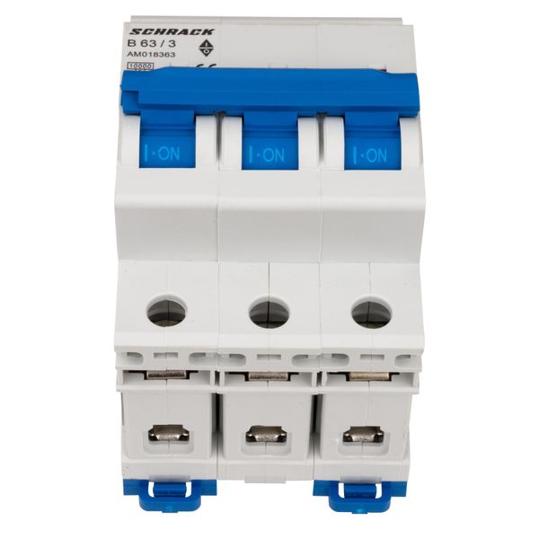 Miniature Circuit Breaker (MCB) AMPARO 10kA, B 63A, 3-pole image 2