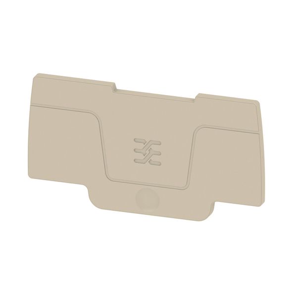 End plate (terminals), 56.9 mm x 2.1 mm, dark beige image 1