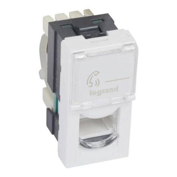 Telephone socket Arteor - for British Telecom - single secondary - 1 mod - white image 1