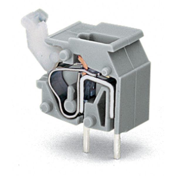Stackable PCB terminal block push-button 2.5 mm² light gray image 5