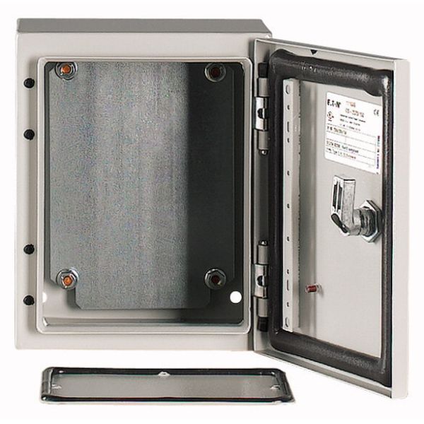Wall enclosure with mounting plate, HxWxD=250x200x150mm image 1