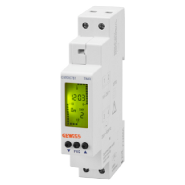 COMPACT WEEKLY TIME SWITCH - CHARGE RESERVE 4 YEARS - 1 NO CONTACT - 1 MODULE image 1