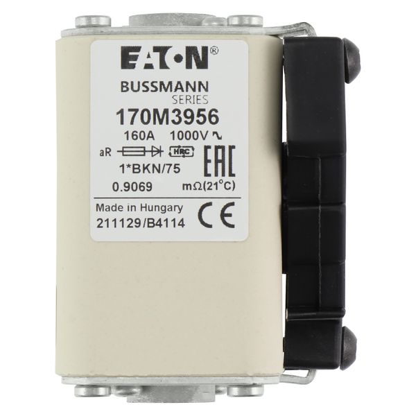 Fuse-link, high speed, 160 A, AC 1000 V, compact size 1, 43 x 61 x 74 mm, aR, IEC, UL, single indicator image 26