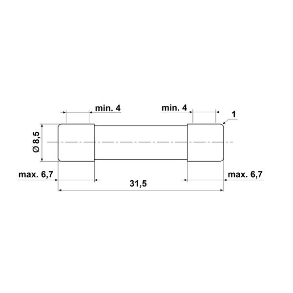 Cylindrical fuse link 8x31, 20A, characteristic gG, 400VAC image 3