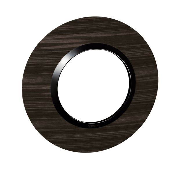 Dooxie round plate 1 post ebony wood effect finish image 1