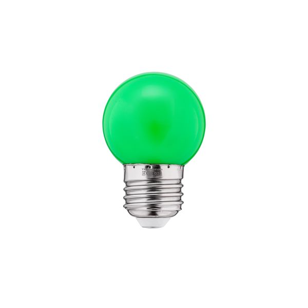 LED Color Bulb 1W G45 240V 20Lm PC green THORGEON image 1