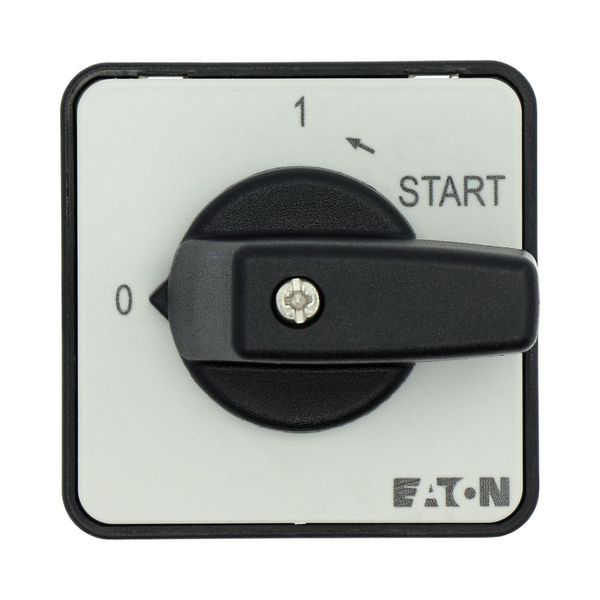 ON-OFF button, T0, 20 A, center mounting, 2 contact unit(s), Contacts: 4, Spring-return in START position, 90 °, maintained, With 0 (Off) position, Wi image 29